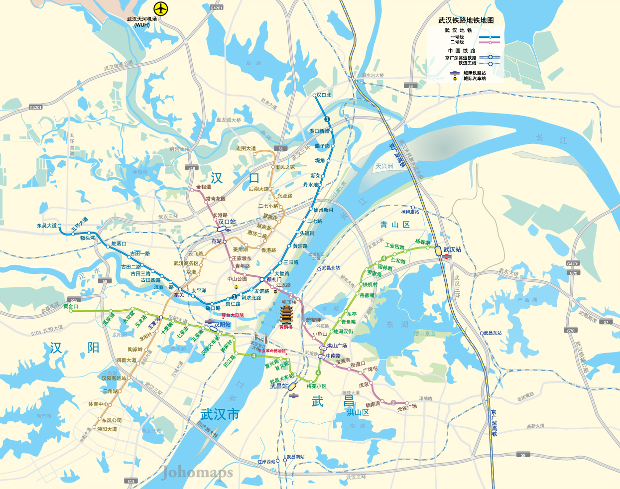 Subway Map of Wuhan / 武汉地铁地图