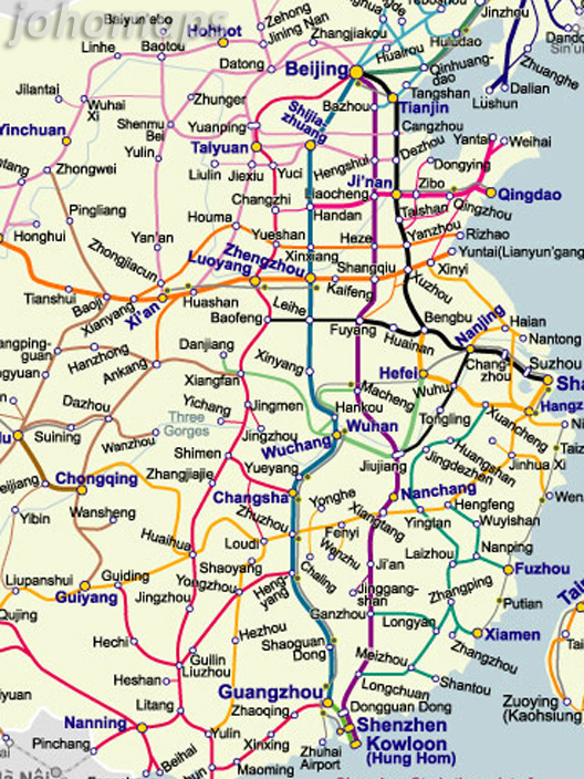 China Rail Map Wallpaper