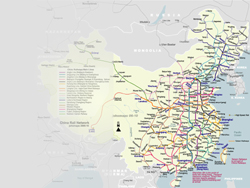 China Rail Map Wallpaper