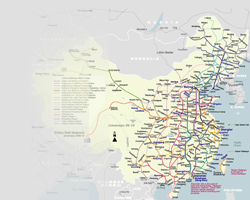 China Rail Map Wallpaper
