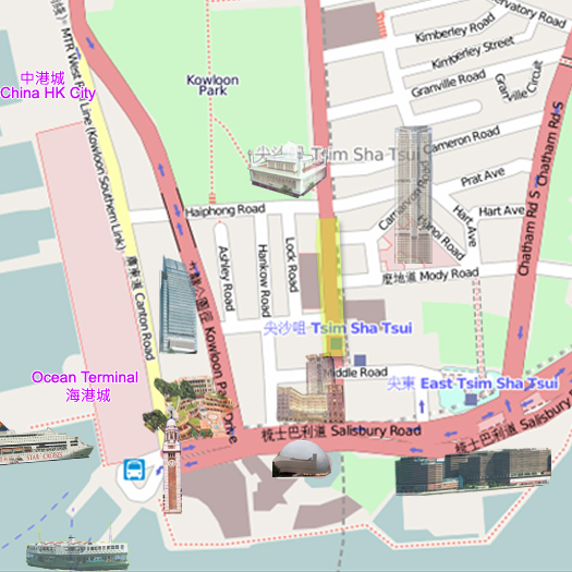 Map of Tsim Sha Tsui
