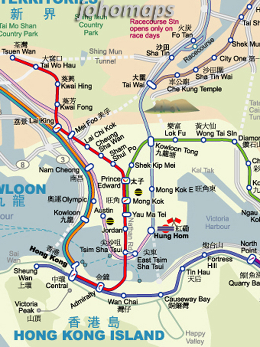 Hong Kong Metro Map Wallpaper