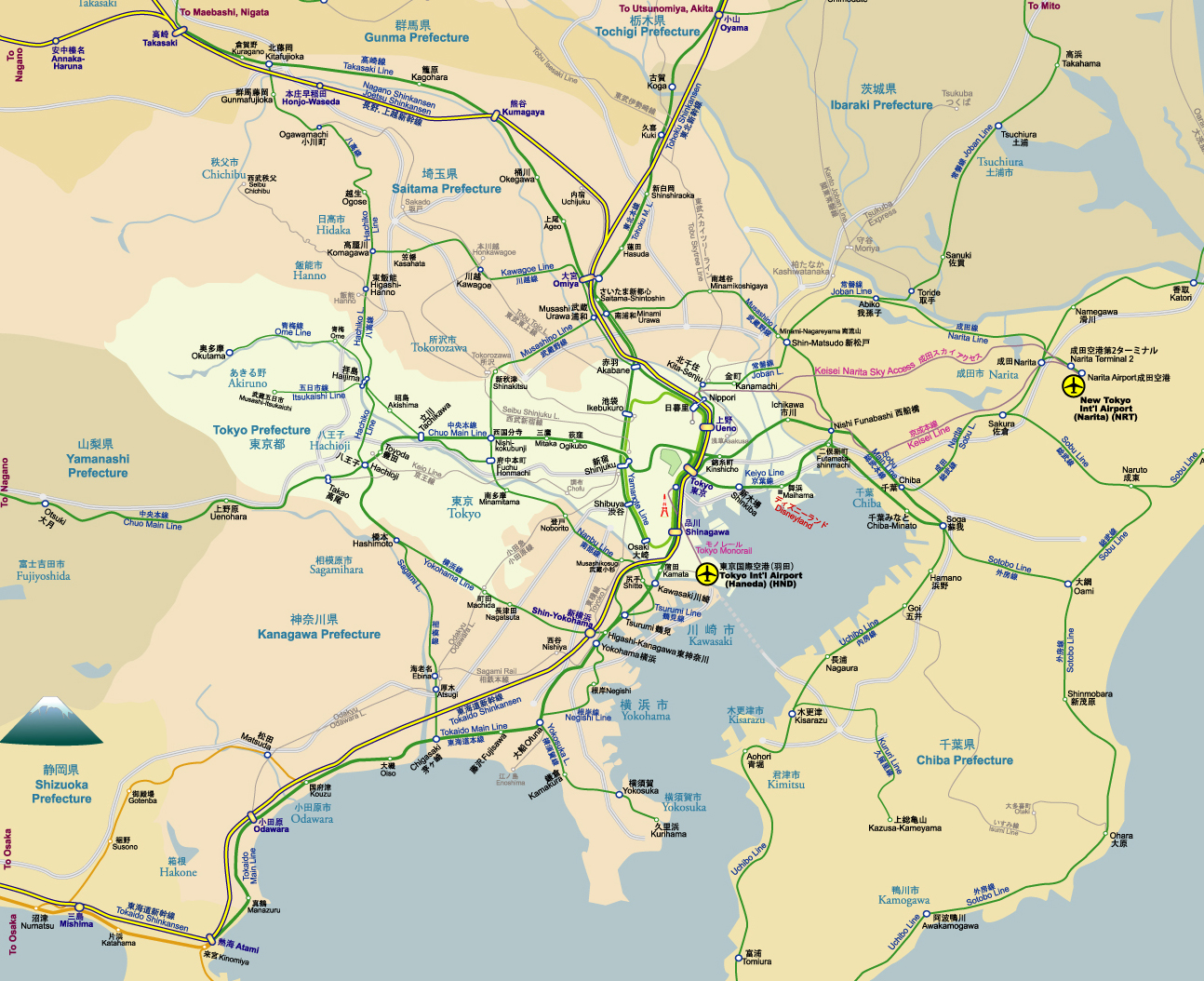 Kanto Rail Map