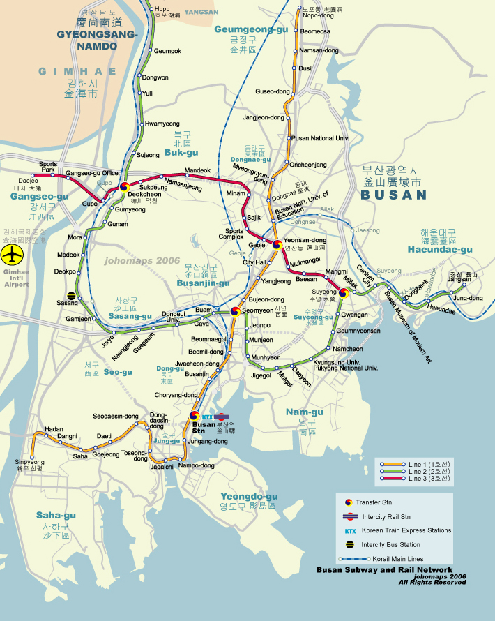 Subway Map of Busan