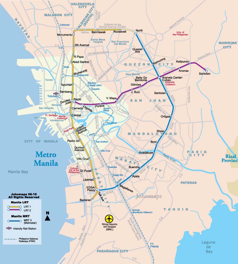 Metro Map Of Manila JohoMaps