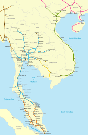 Rail Map of Southeast Asia