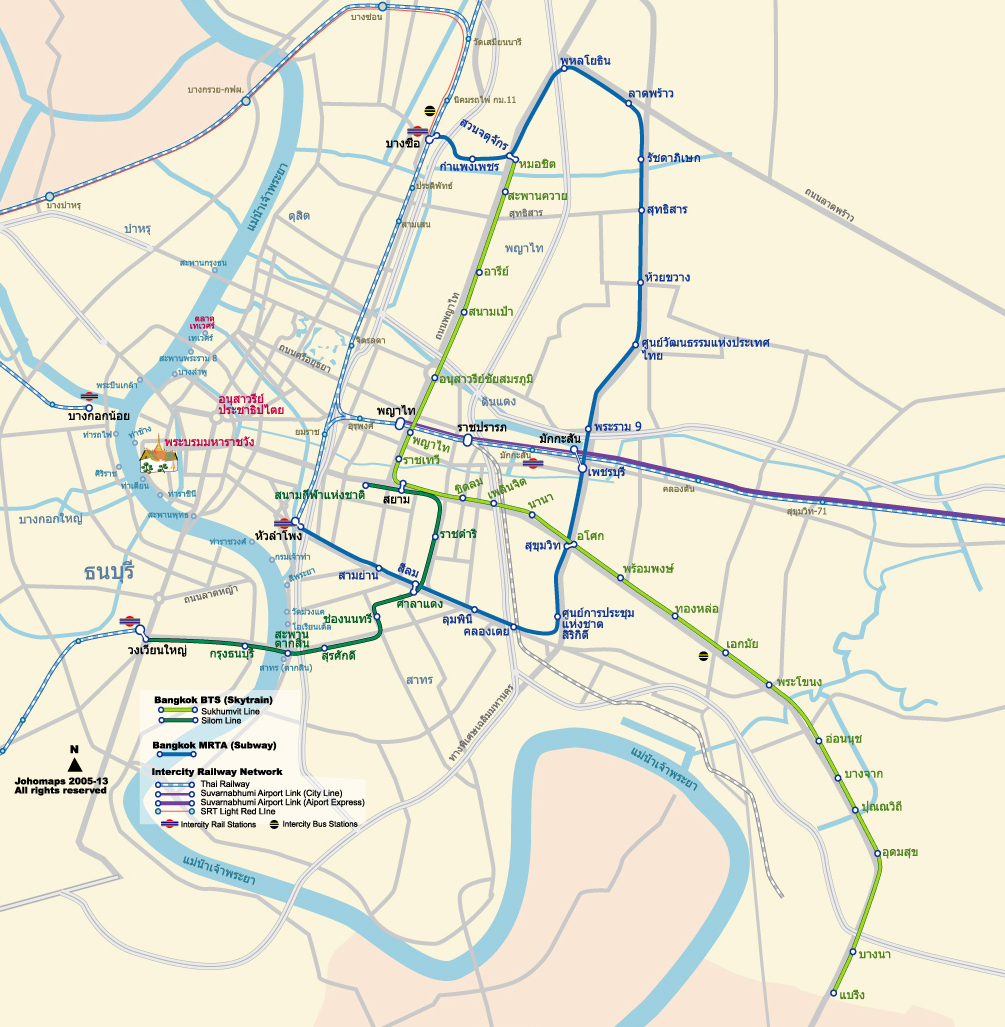 Bilingual Metro Map of Bangkok