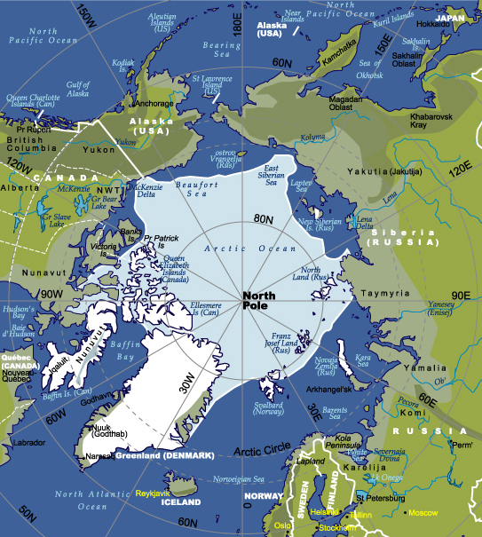 北極圈地圖