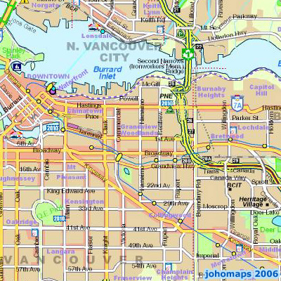 Map of Vancouver