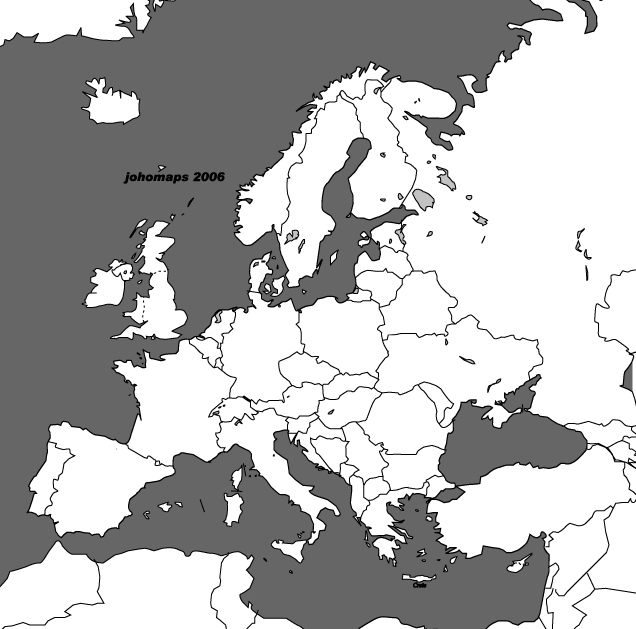 Blank Map of Europe