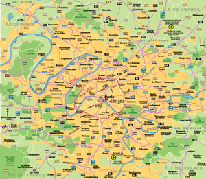 Highway Map of Paris