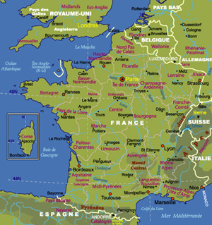 Carte de France / Map of France