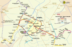 Kaart van Brusselse Metro