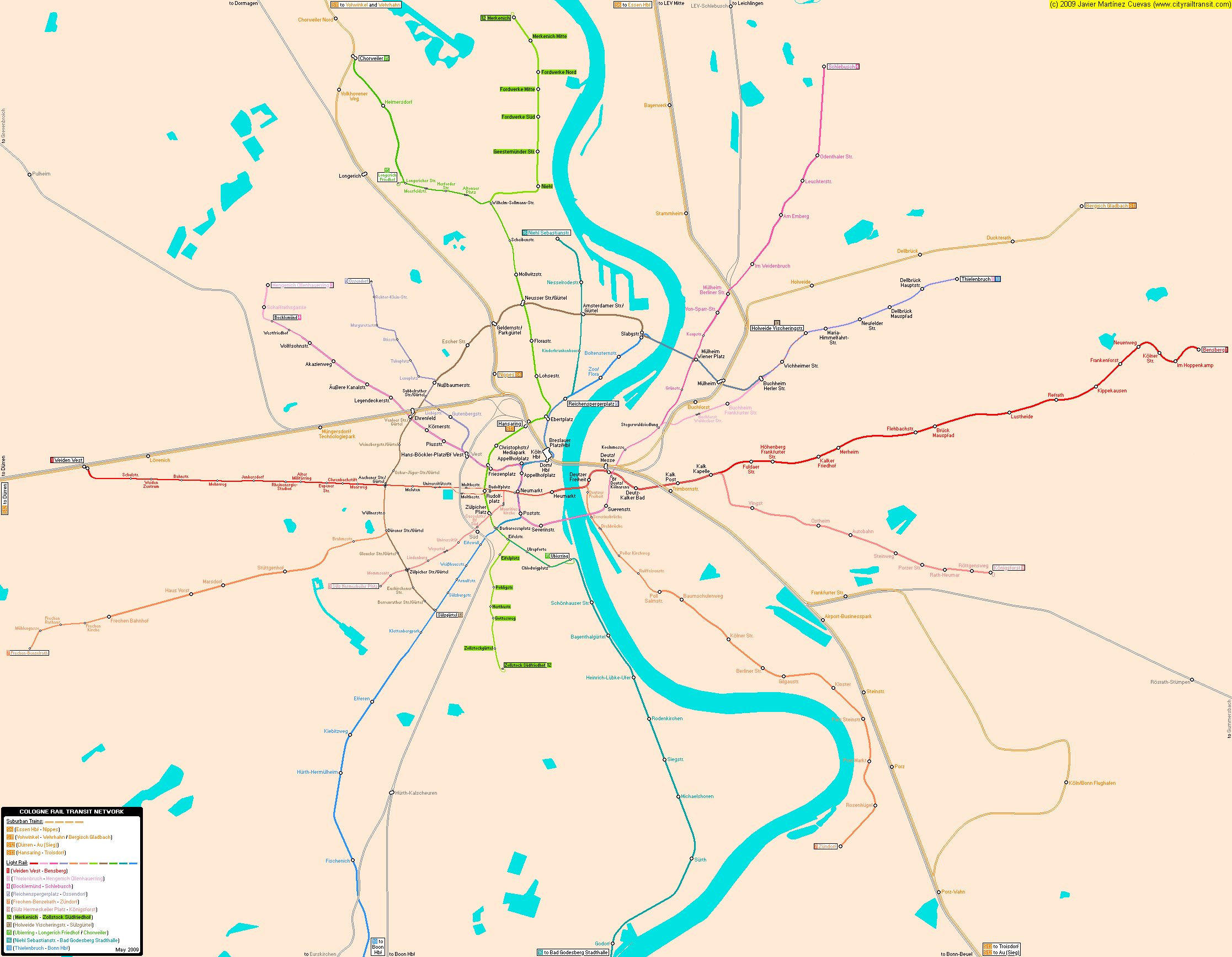 Metro Map of Cologne