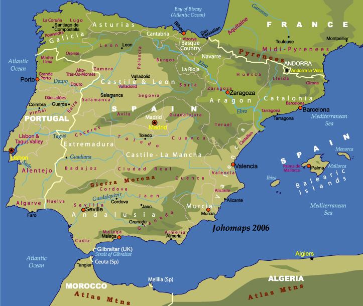 Map of Iberia