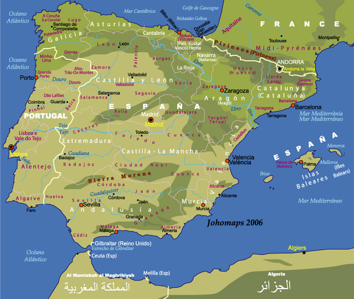Mapa de Iberia