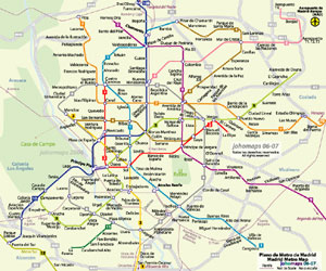 Plano de Metro de Madrid / Madrid Metro Map