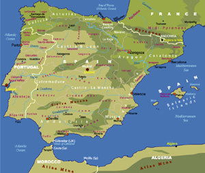 Map of Iberia / Mapa de Iberia