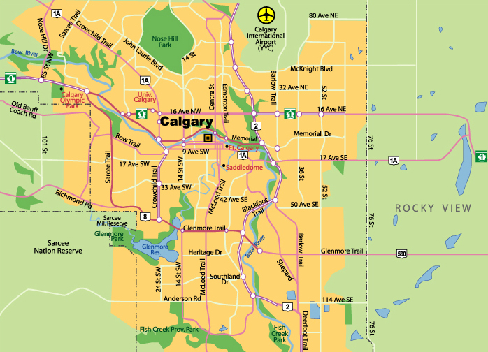 City Map of Calgary / Plan de Calgary