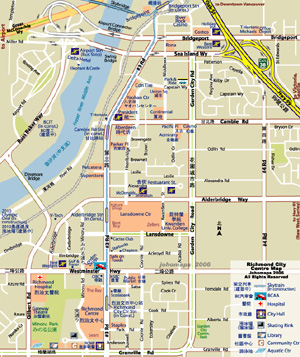 Map of Richmond, BC