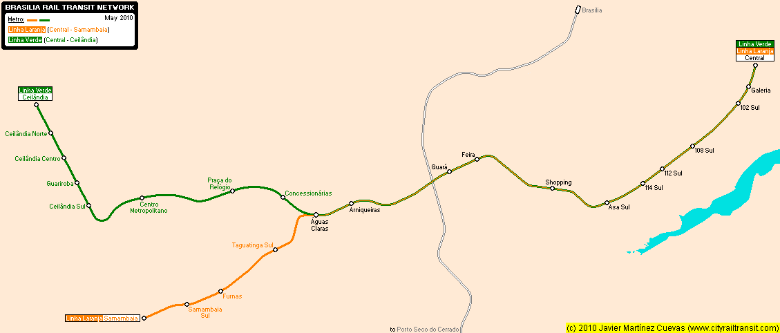 Metro Map of Brasilia