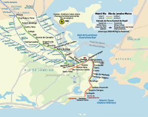 Metro Map of Rio de Janeiro