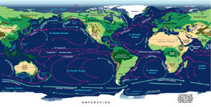 Map of Currents of the World